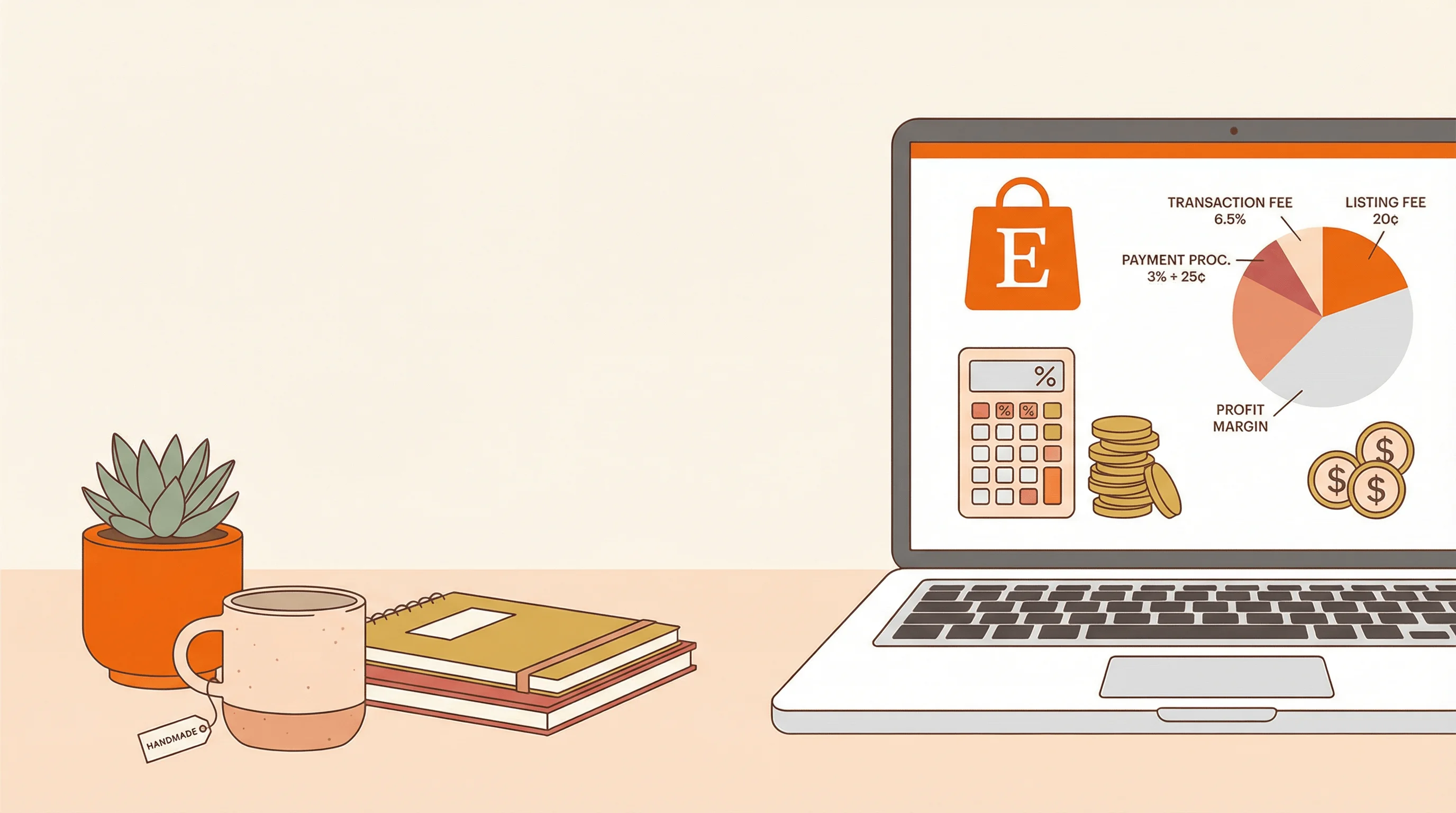 How Much Does Etsy Take From Sellers? Complete Fee Breakdown for 2026 - Find out exactly how much Etsy takes from sellers with a breakdown of all fees: listing, transaction, payment processing, and currency conversion. Includes real examples and tips to maximize profits.